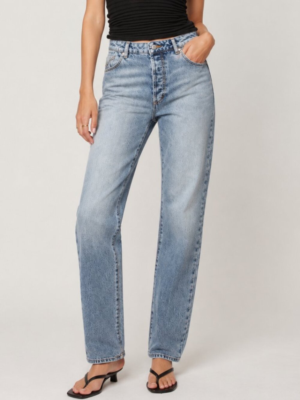 Rollas Original High Rise Straight Denim Jeans